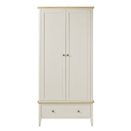 Statement Furniture Pembroke Double Wardrobe With Oak Top - Pebble - thumbnail 7