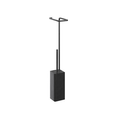 GoodHome Elland Black Wall-Mounted Toilet Roll & Brush Holder - image 1
