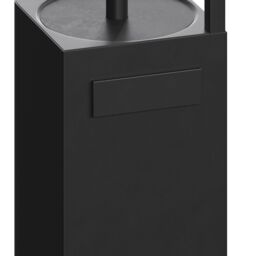 GoodHome Elland Black Wall-Mounted Toilet Roll & Brush Holder - thumbnail 4