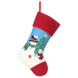 Dibor Patchy And Pete The Snowmen Xmas Christmas Gift Bag Christmas Stocking For Kids - thumbnail 2