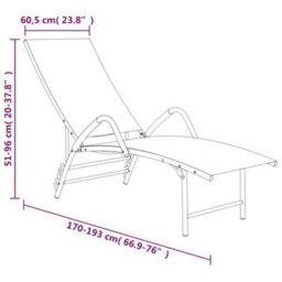Berkfield Sun Lounger Textilene And Aluminium Taupe - thumbnail 8