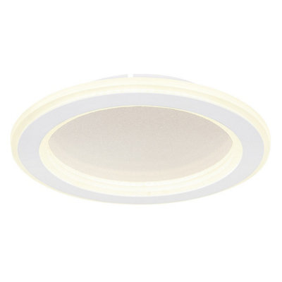 Luminosa Lighting Luminosa Tini Integrated Led Semi Flush Ceiling Light White Led 4000K - image 1