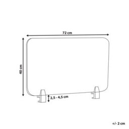 Beliani Desk Screen Wally Blue - thumbnail 3