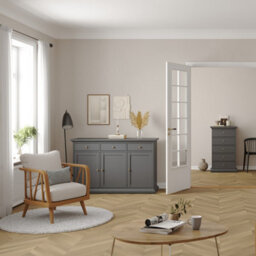 Furniture To Go Paris Sideboard With 3 Doors And 3 Drawers In Matt Grey - thumbnail 7