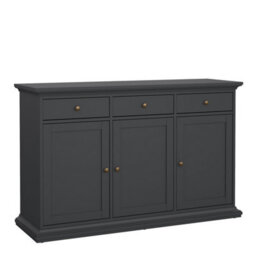Furniture To Go Paris Sideboard With 3 Doors And 3 Drawers In Matt Grey - thumbnail 1