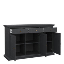 Furniture To Go Paris Sideboard With 3 Doors And 3 Drawers In Matt Grey - thumbnail 5