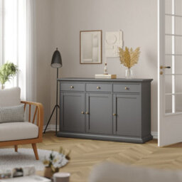 Furniture To Go Paris Sideboard With 3 Doors And 3 Drawers In Matt Grey - thumbnail 8