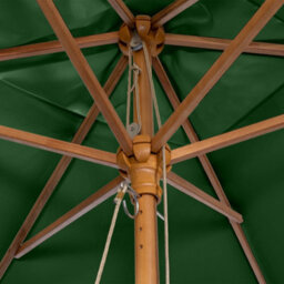 Kratos 3M X 2M Wooden Parasol In Green - thumbnail 4