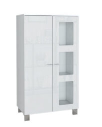 Furneo White Sideboard Cabinet Modern High Gloss &matt Cupboard Blue Led Lights Mia 02 - thumbnail 7