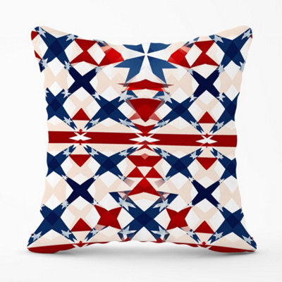 Warren Reed Designer American Flag Abstract Pattern Cushions 60Cm X 60Cm - image 1