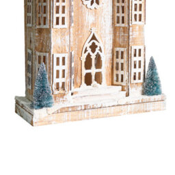 Beliani Christmas Decoration Led Unari House 50 Cm Light Brown - thumbnail 8