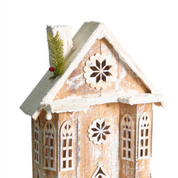 Beliani Christmas Decoration Led Unari House 50 Cm Light Brown - thumbnail 7