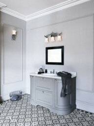 Elegant Ip44 3-Bulb Wall Light With Etched Opal Glass And Polished Chrome Finish - thumbnail 2