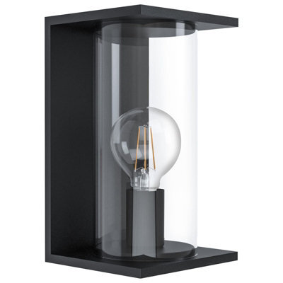 Stylish Ip54 Outdoor Wall Light With Black Round Glass Lantern For Porches And Patios - image 1