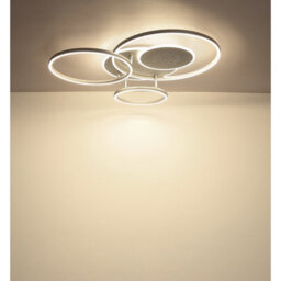 Luminosa Lighting Luminosa Johnson Ii Semi Flush Ceiling Light Brushed Silver Led 2700/6500K - thumbnail 6