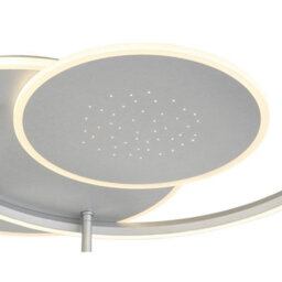 Luminosa Lighting Luminosa Johnson Ii Semi Flush Ceiling Light Brushed Silver Led 2700/6500K - thumbnail 5