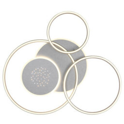 Luminosa Lighting Luminosa Johnson Ii Semi Flush Ceiling Light Brushed Silver Led 2700/6500K - thumbnail 4