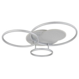 Luminosa Lighting Luminosa Johnson Ii Semi Flush Ceiling Light Brushed Silver Led 2700/6500K - thumbnail 3