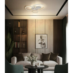 Luminosa Lighting Luminosa Johnson Ii Semi Flush Ceiling Light Brushed Silver Led 2700/6500K - thumbnail 2