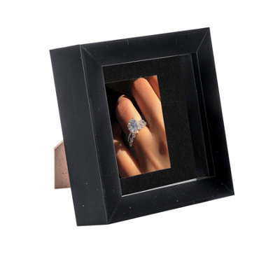 "Nicola Spring 4 X 4"" Photo Frame - Black/black Mount - 3D Photo Frame Picture Frame Box Portrait Display Case (12.5 X 12.5Cm)" - image 1