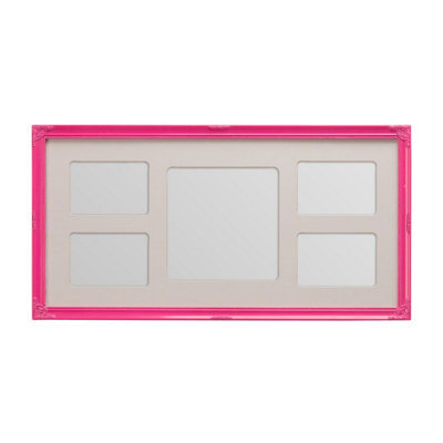 Orsina Pink Multi-Photo Display With 5 Picture Frames,polyresin Wall Photo Holder,versatile Photo Collage Frame - image 1