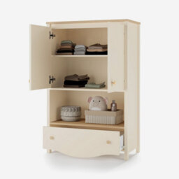 Arte Mia Sand Beige And Oak Vincenza Sideboard Cabinet 850 X 410 X 1310mm - thumbnail 2