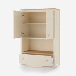Arte Mia Sand Beige And Oak Vincenza Sideboard Cabinet 850 X 410 X 1310mm - thumbnail 3