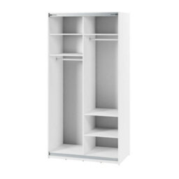 Arte Stylish Maxi Mx-01 Wardrobe With Mirrored Sliding Doors - W1200mm H2350mm D710mm - thumbnail 2