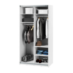 Arte Stylish Maxi Mx-01 Wardrobe With Mirrored Sliding Doors - W1200mm H2350mm D710mm - thumbnail 3