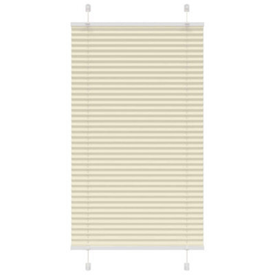 Berkfield Pleated Blind Cream 75X100 Cm Fabric Width 74.4 Cm Polyester - image 1