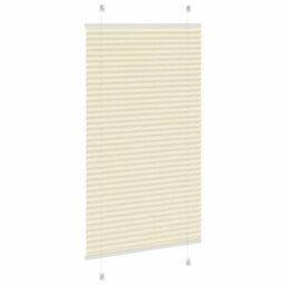 Berkfield Pleated Blind Cream 75X100 Cm Fabric Width 74.4 Cm Polyester - thumbnail 4