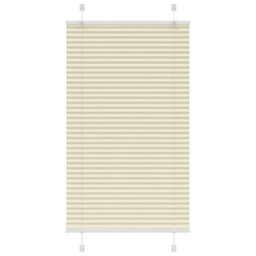 Berkfield Pleated Blind Cream 75X100 Cm Fabric Width 74.4 Cm Polyester