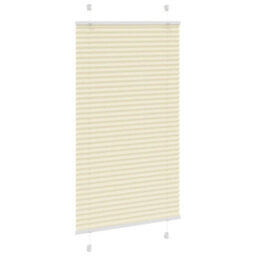 Berkfield Pleated Blind Cream 75X100 Cm Fabric Width 74.4 Cm Polyester - thumbnail 3