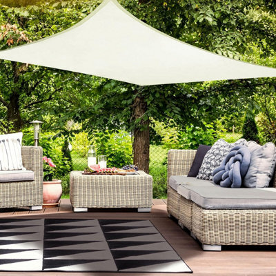 Beige 2X3M Rectangular Shade Sail Waterproof Uv Resistant - image 1