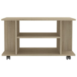 Berkfield Sturdy Tv Cabinet With Castors Sonoma Oak 80X40X40 Cm Engineered Wood - thumbnail 4