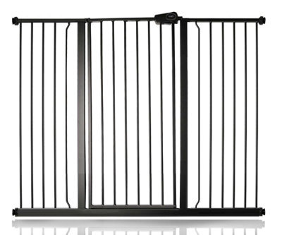 Safetots Extra Tall Metal Safety Gate Pressure Fit, 120.3Cm - 127.9Cm, Matt Black, 104Cm In Height, Extra Tall Baby Gate - image 1