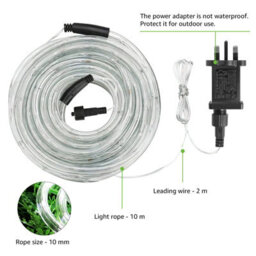 Lepro 10M 240 Led Outdoor Rope Lights, Warm White, Outdoor String Lights Plug In, Suit For Garden, Pathway, Patio, Backyard - thumbnail 3