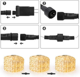 Lepro 10M 240 Led Outdoor Rope Lights, Warm White, Outdoor String Lights Plug In, Suit For Garden, Pathway, Patio, Backyard - thumbnail 2
