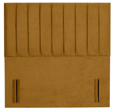 "Adore Designs Portland Plush Velvet 5Ft Kingsize 50"" Floor Standing Headboard - Turmeric"