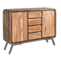 Wyld Haus Los Angeles Reclaimed Wood & Metal Sideboard, 4 Drawers, 2 Doors - thumbnail 3