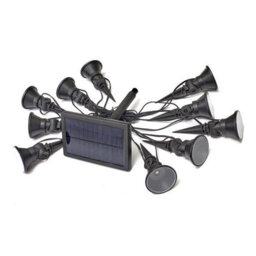 10 X Solar Powered Spotlights - 10 Lumen Super Bright Outdoor Garden Stake Lights For Lawns, Borders, Pathways - Measures L6.5M - thumbnail 6