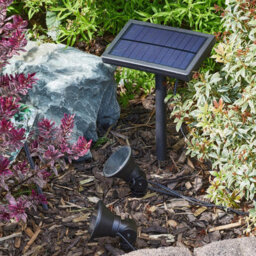 10 X Solar Powered Spotlights - 10 Lumen Super Bright Outdoor Garden Stake Lights For Lawns, Borders, Pathways - Measures L6.5M - thumbnail 4