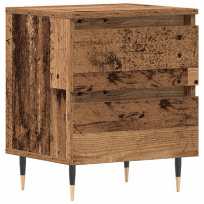Berkfield Modern Bedside Cabinet Old Wood 40X35X50 Cm Engineered Wood - image 1