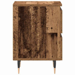Berkfield Modern Bedside Cabinet Old Wood 40X35X50 Cm Engineered Wood - thumbnail 7