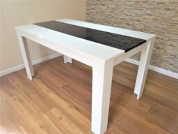 Kosy Koala Dining Table Wood Kitchen Place For 4 Seats, Dining Table Only (White And Black H 75 X L 117 X W 77 Cm) - thumbnail 6