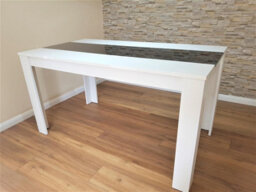 Kosy Koala Dining Table Wood Kitchen Place For 4 Seats, Dining Table Only (White And Black H 75 X L 117 X W 77 Cm) - thumbnail 5