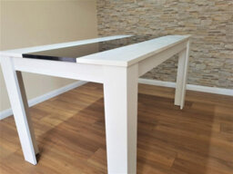 Kosy Koala Dining Table Wood Kitchen Place For 4 Seats, Dining Table Only (White And Black H 75 X L 117 X W 77 Cm) - thumbnail 4