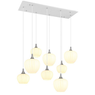 Luminosa Lighting Luminosa Maxy Cluster Pendant Ceiling Light Matt White 8X E27 - image 1