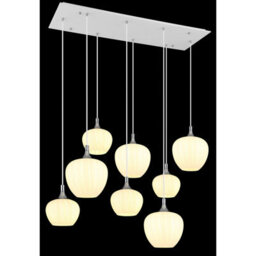 Luminosa Lighting Luminosa Maxy Cluster Pendant Ceiling Light Matt White 8X E27 - thumbnail 5