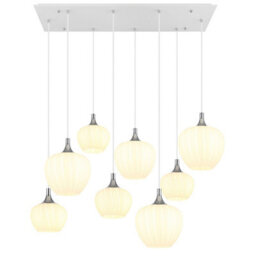 Luminosa Lighting Luminosa Maxy Cluster Pendant Ceiling Light Matt White 8X E27 - thumbnail 4